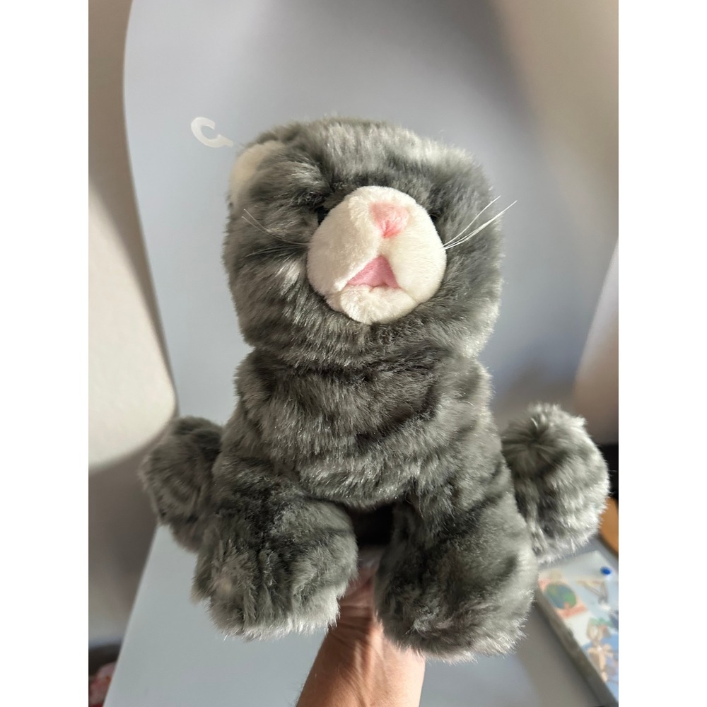 Animal Alley Toys R Us Grey Tabby Cat Hand Puppet Vintage 2000 Plush Puppet